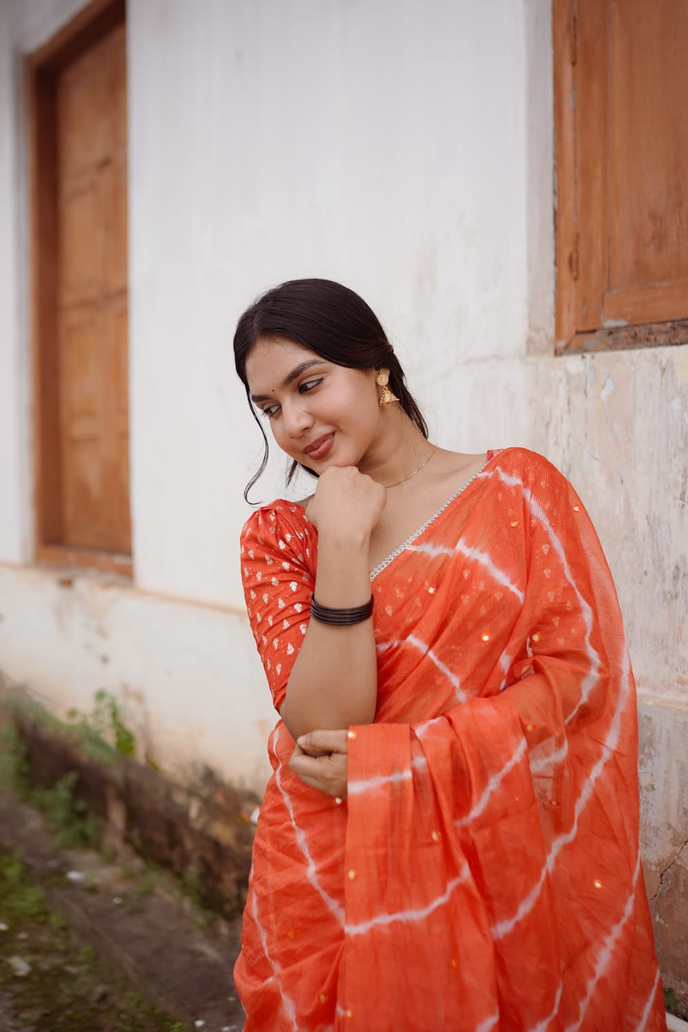 Cotton Crepe Saree