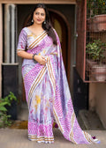 Pure chanderi spray batik saree.