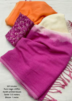 Pure chiffon saree.