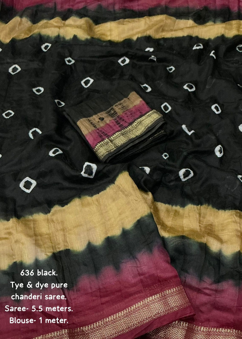 Tye & dye shibori saree.