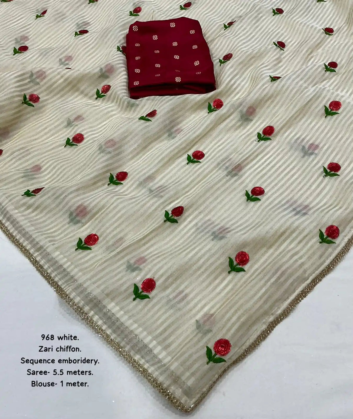 Ak - 968 Zari Chiffon