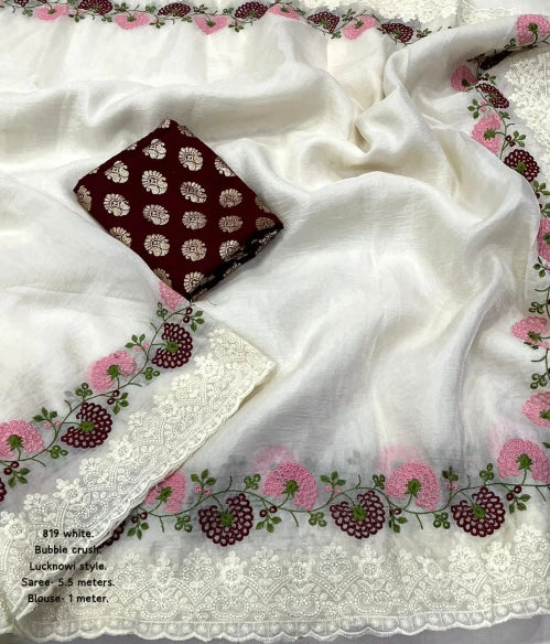 AK-819 Lucknowi Style Saree