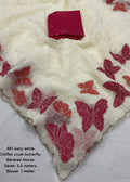 Hand painted crush butterfly saree.
