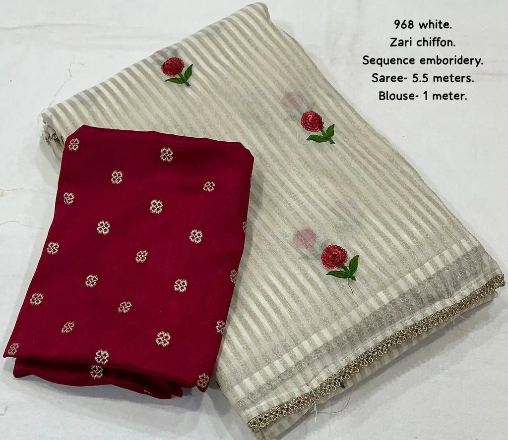 Ak - 968 Zari Chiffon