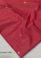 Pure georgette hand painted saree.