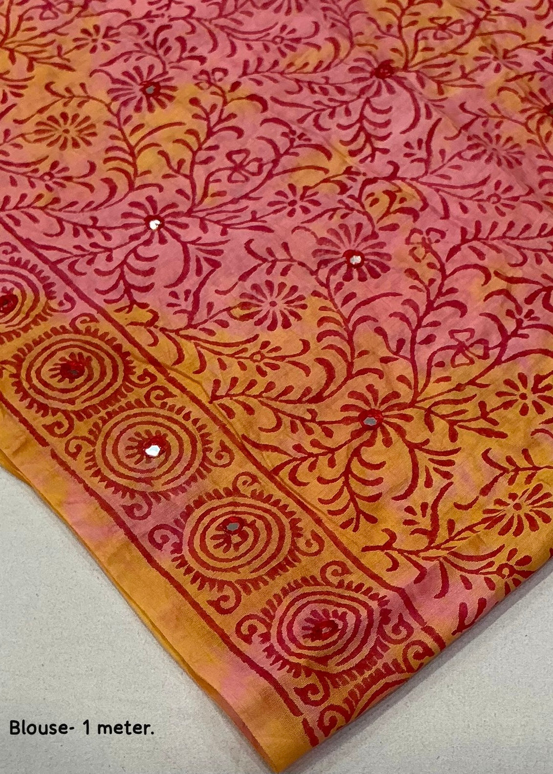 Pure chiffon hand painted saree.