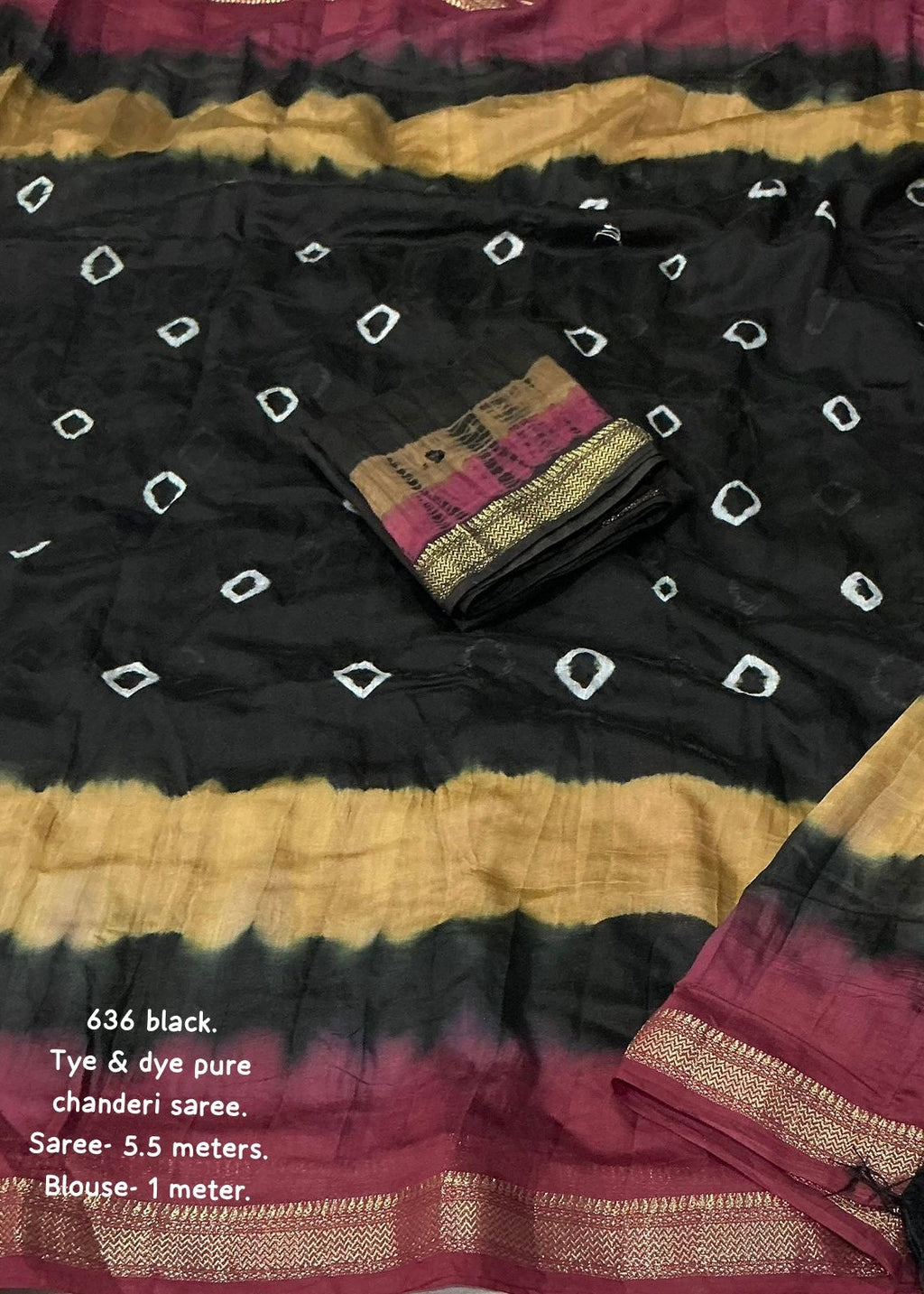 Tye & dye shibori saree.