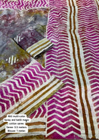 Pure chanderi spray batik saree.