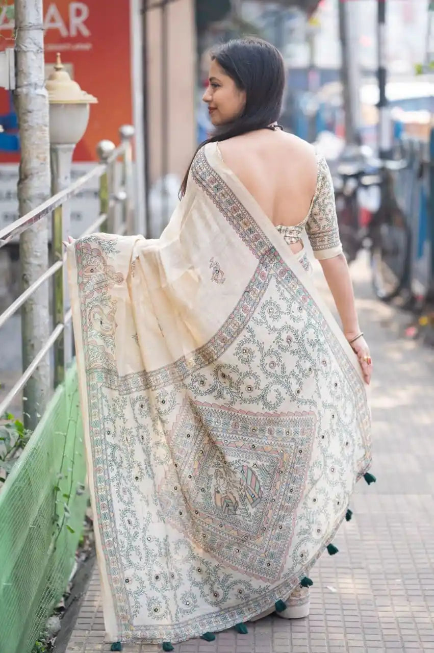 Ak- 693 Madhubani linen