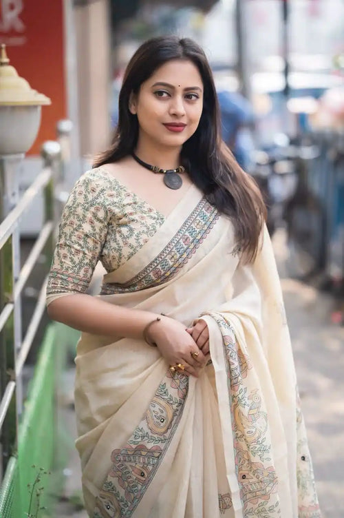 Ak- 693 Madhubani linen