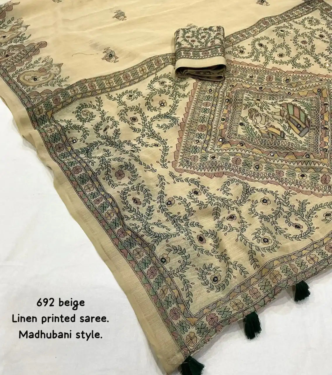 Ak- 693 Madhubani linen