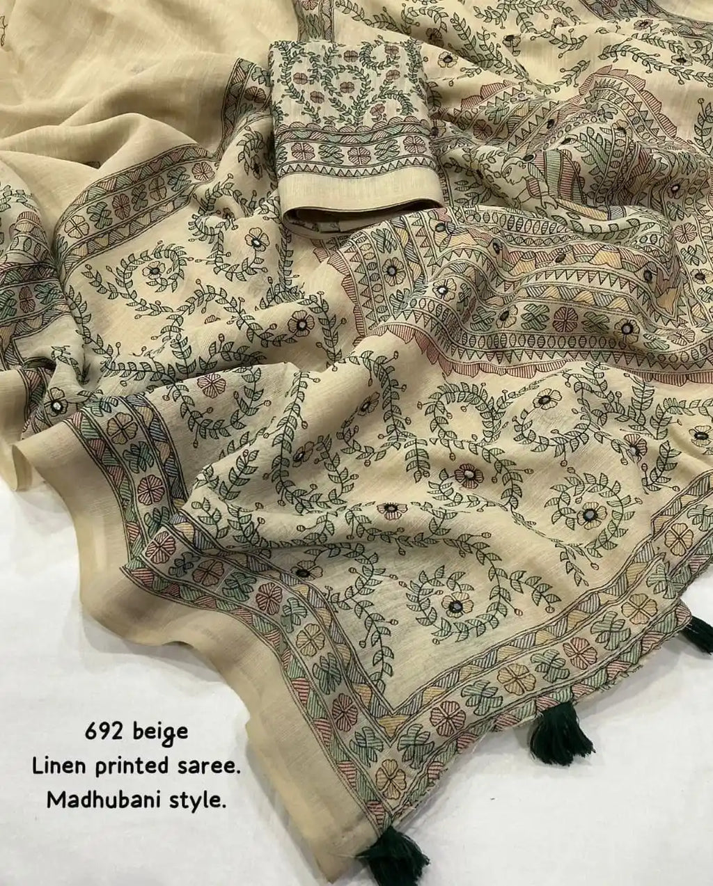 Ak- 693 Madhubani linen