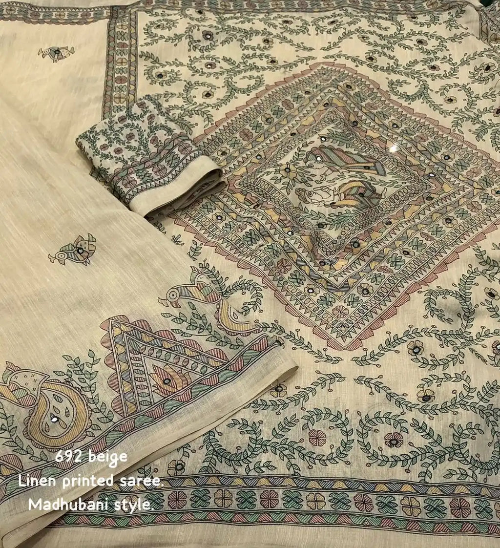 Ak- 693 Madhubani linen