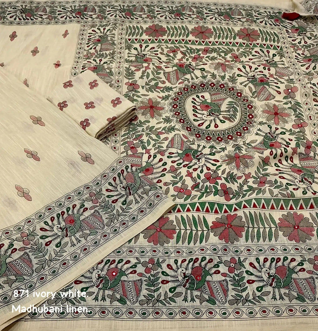 Ak- 871  madhubani linen