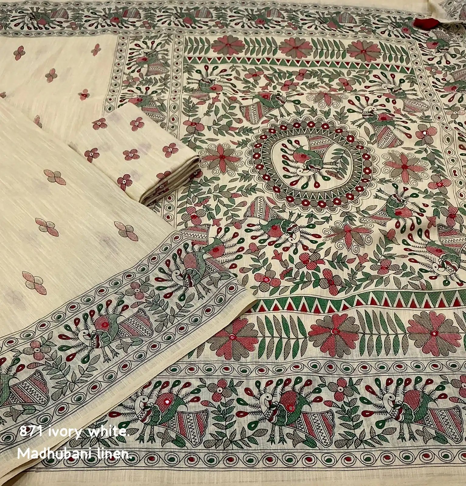 Ak- 871  madhubani linen