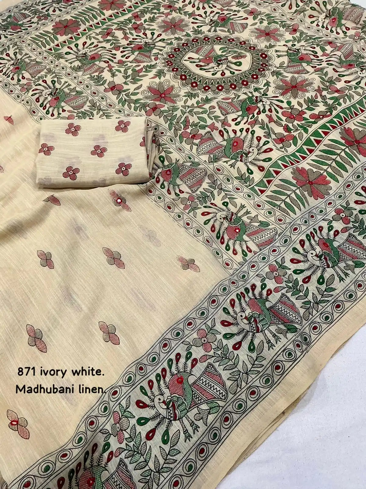 Ak- 871  madhubani linen