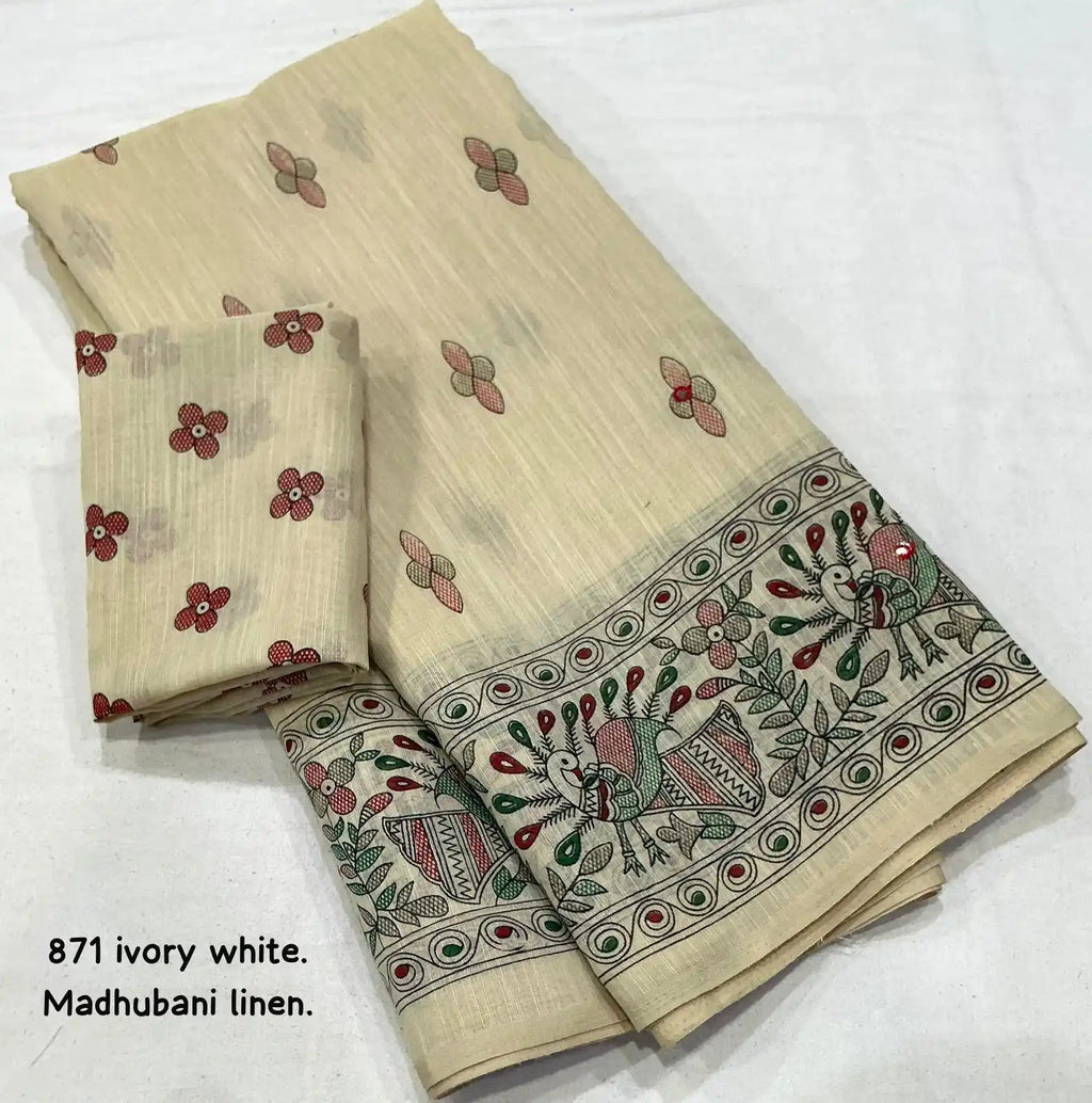 Ak- 871  madhubani linen