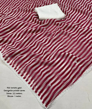 Ak - 966 White Georgette