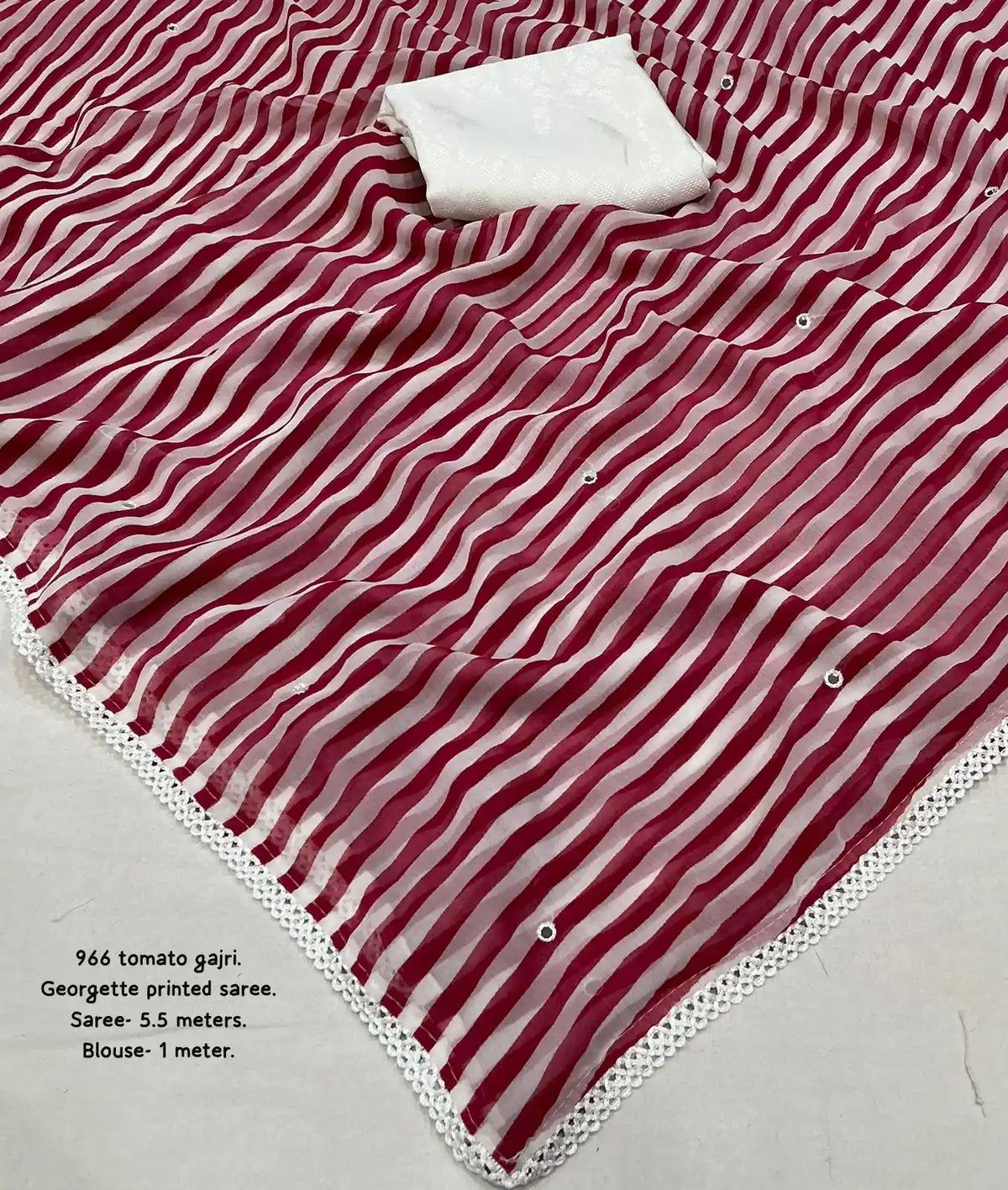 Ak - 966 White Georgette
